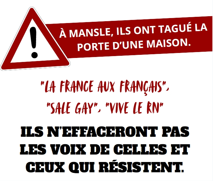 Tags racistes et homophobes