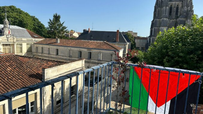 Drapeau palestinien à Saintes Drapeau palestinien à Saintes
