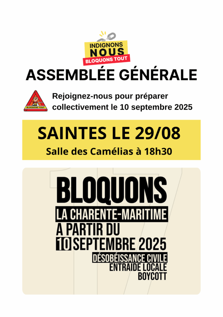 Assemblée générale à Saintes
